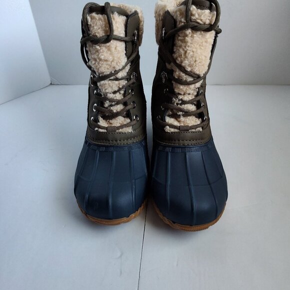 Ladies SZ 7M Tommy Hilfiger Blue/Green Rain/Snow Boots - Picture 1 of 6